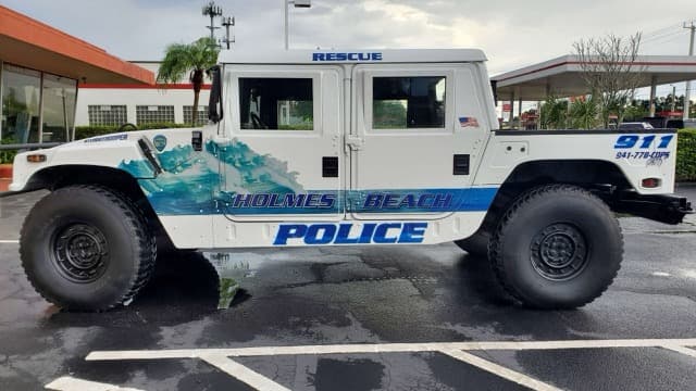 Holmes Beach Police F-150 patrol truck graphics by Auto Trim Design