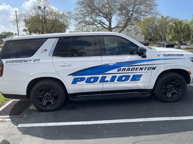 Bradenton Police supervisor SUV graphics by ATD Suncoast