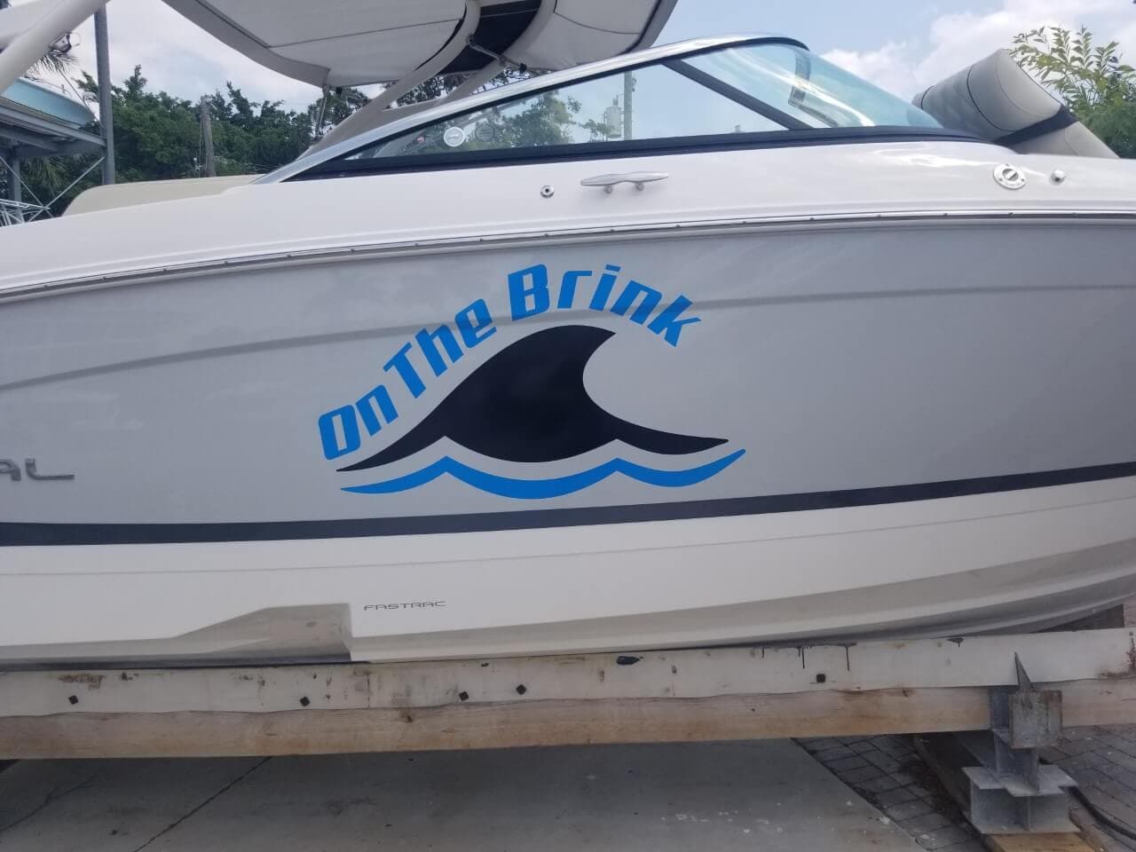 Custom boat graphics yacht graphics by Auto Trim Design Bradenton