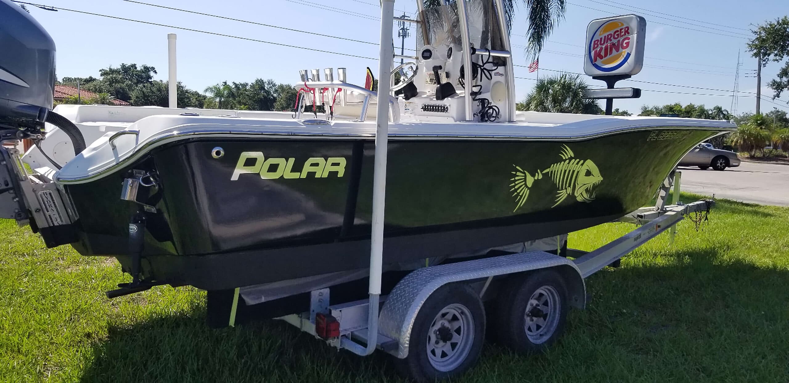 Custom boat graphics marine graphics by Auto Trim Design Bradenton
