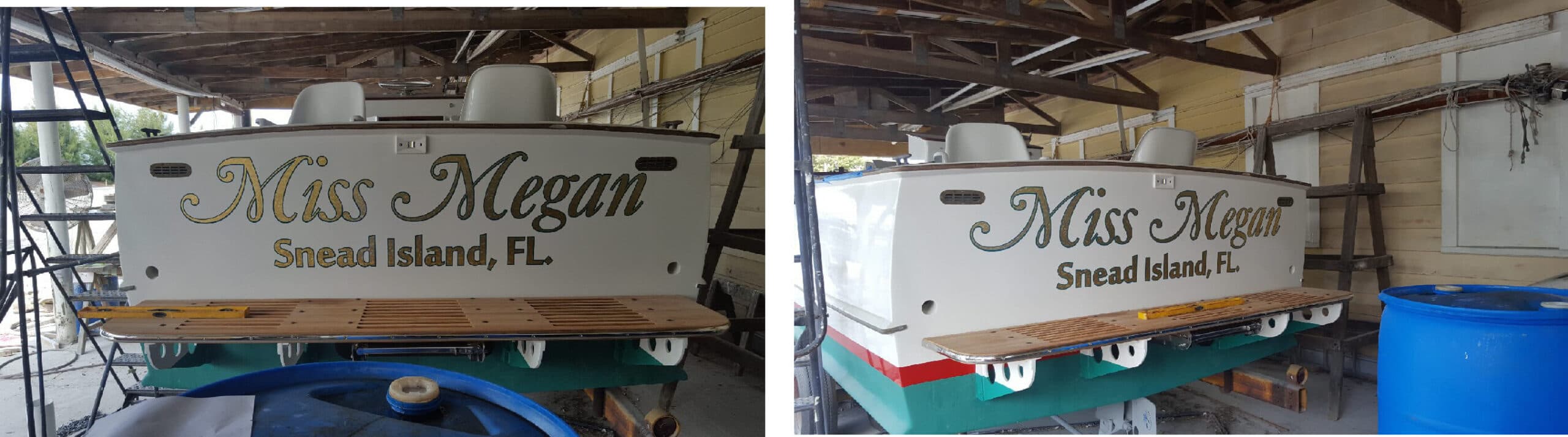 Custom boat graphics marine graphics by Auto Trim Design Bradenton