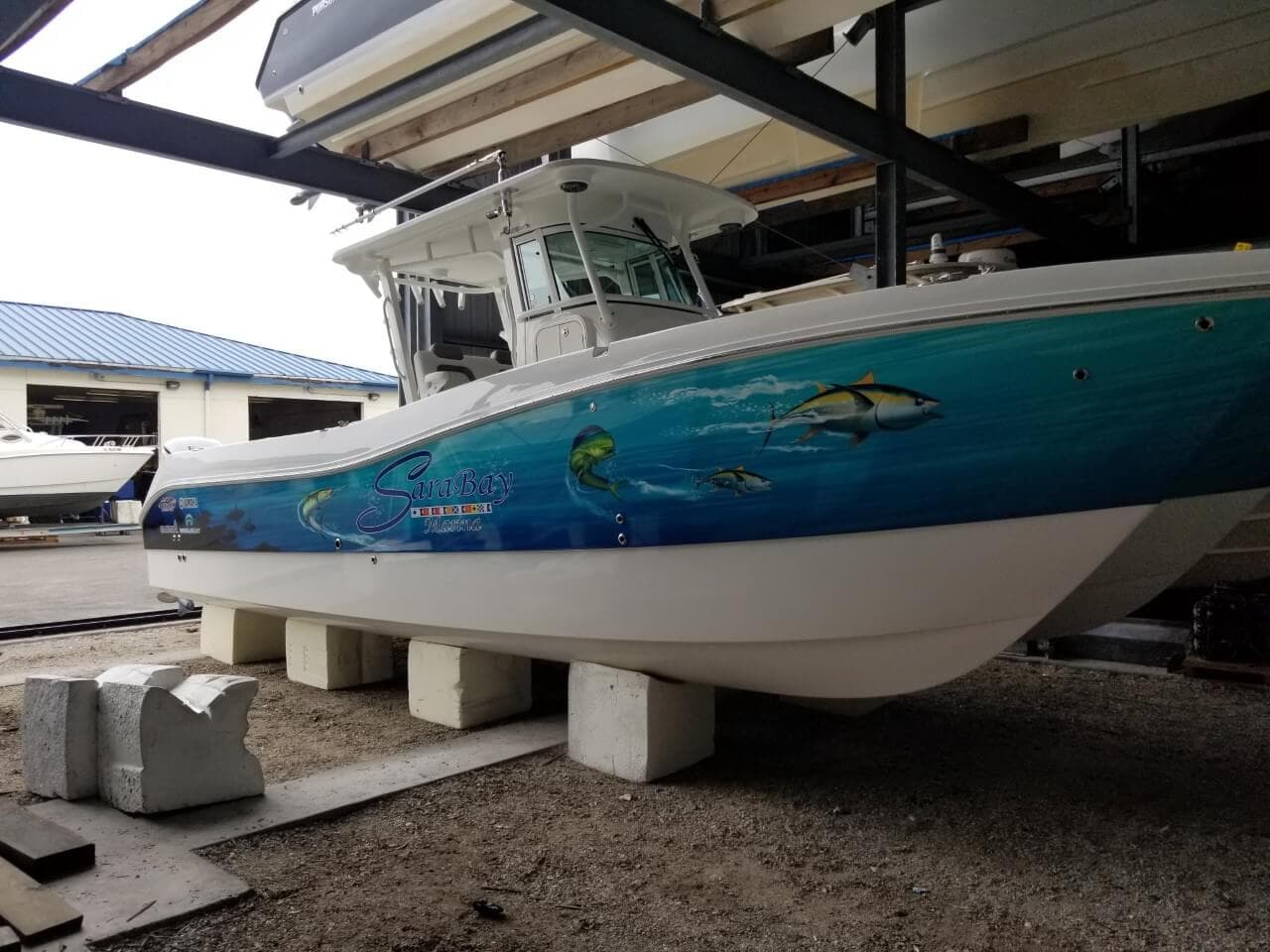 Custom boat graphics marine graphics by Auto Trim Design Bradenton