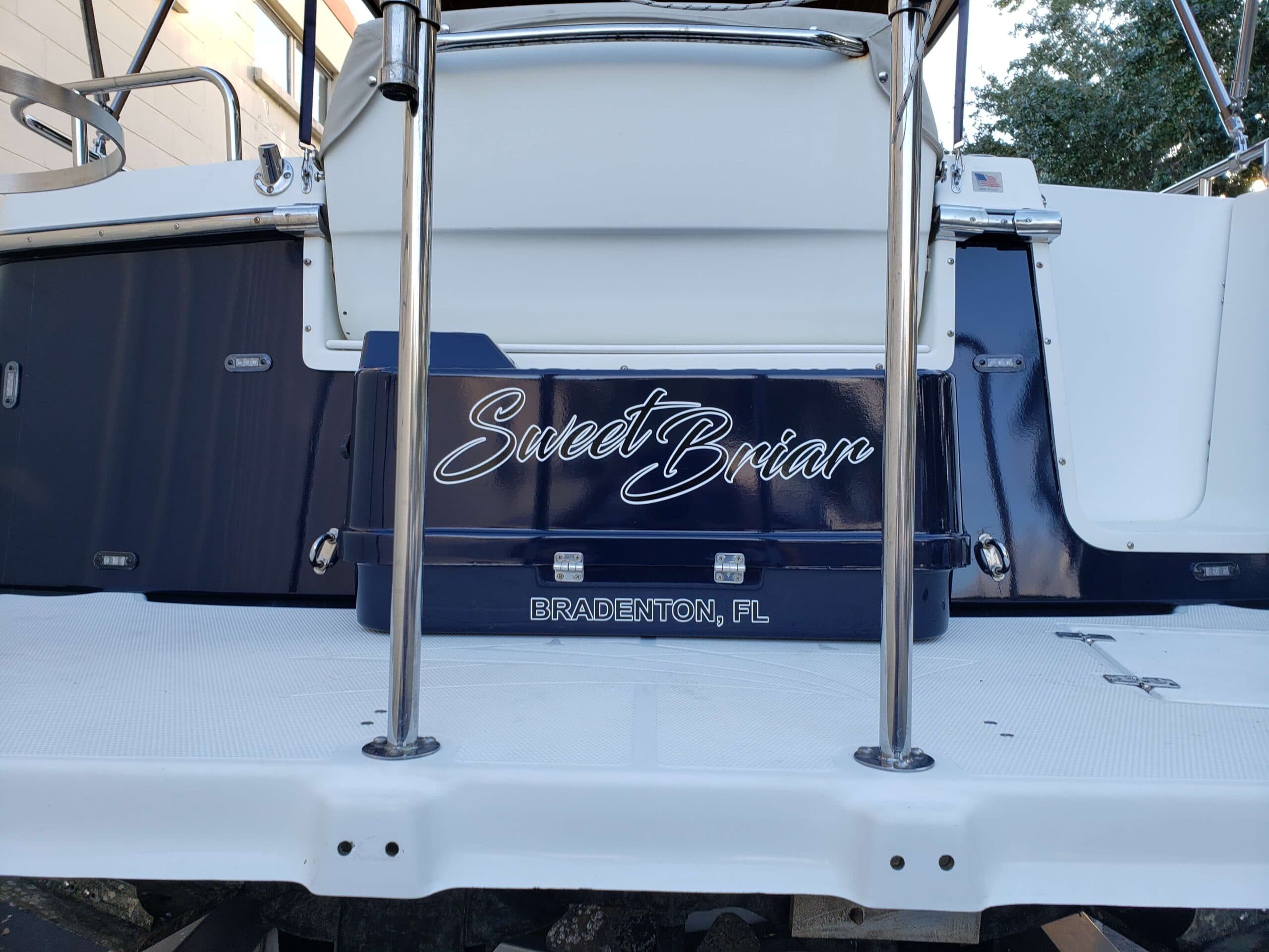 Custom boat graphics marine graphics by Auto Trim Design Bradenton