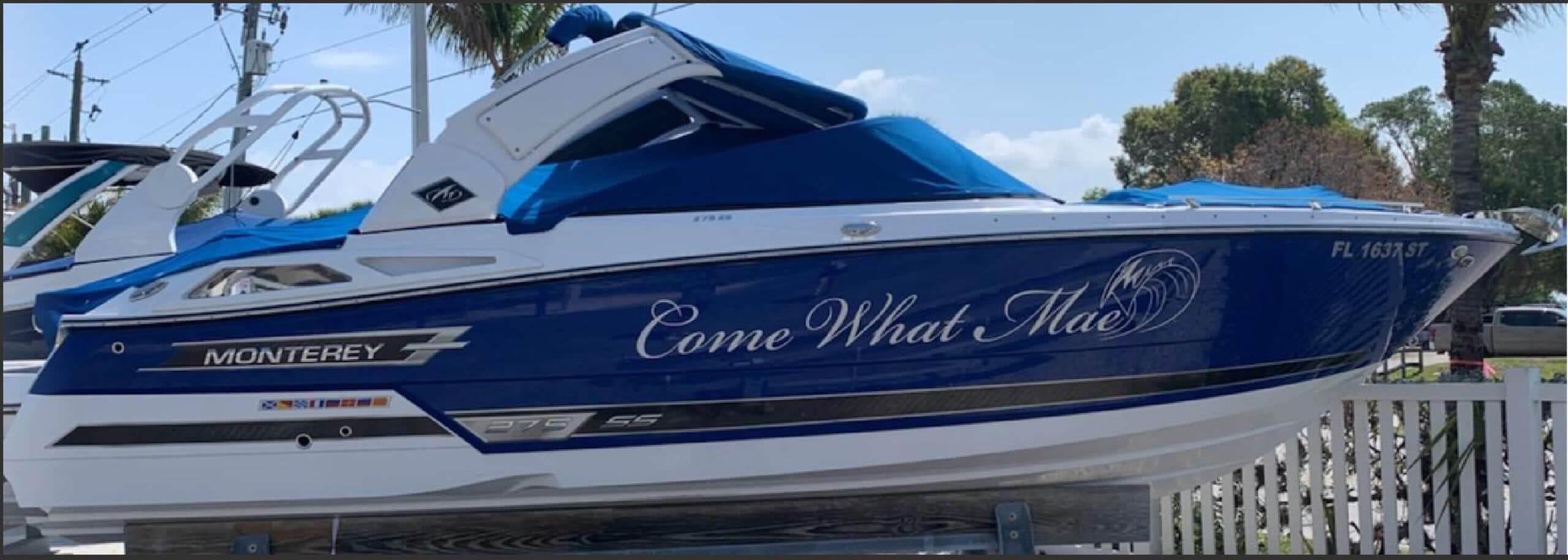 Custom boat graphics marine graphics by Auto Trim Design Bradenton