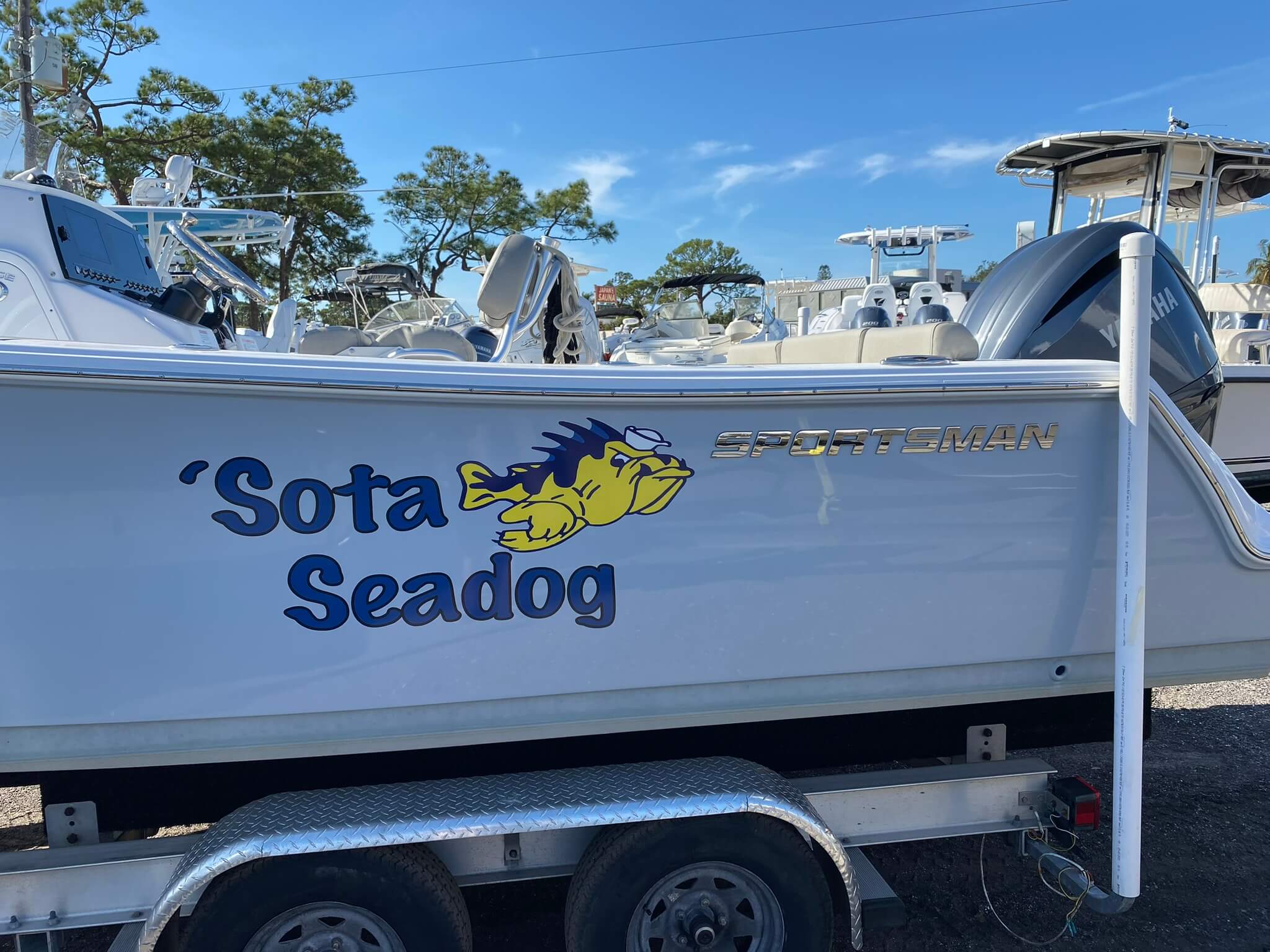 Custom boat graphics marine graphics by Auto Trim Design Bradenton