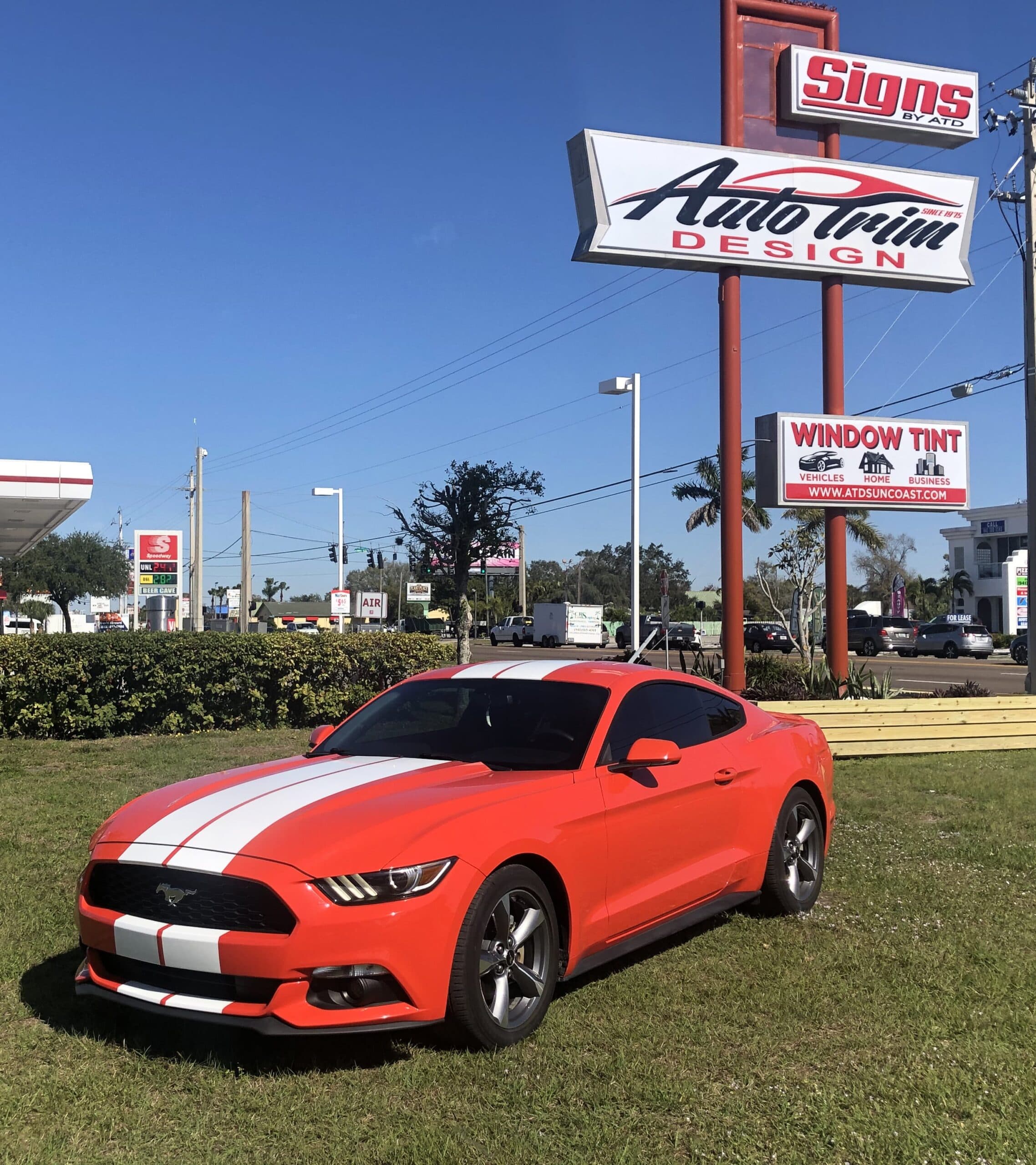 Custom vinyl graphics on custom vehicle by ATD Suncoast