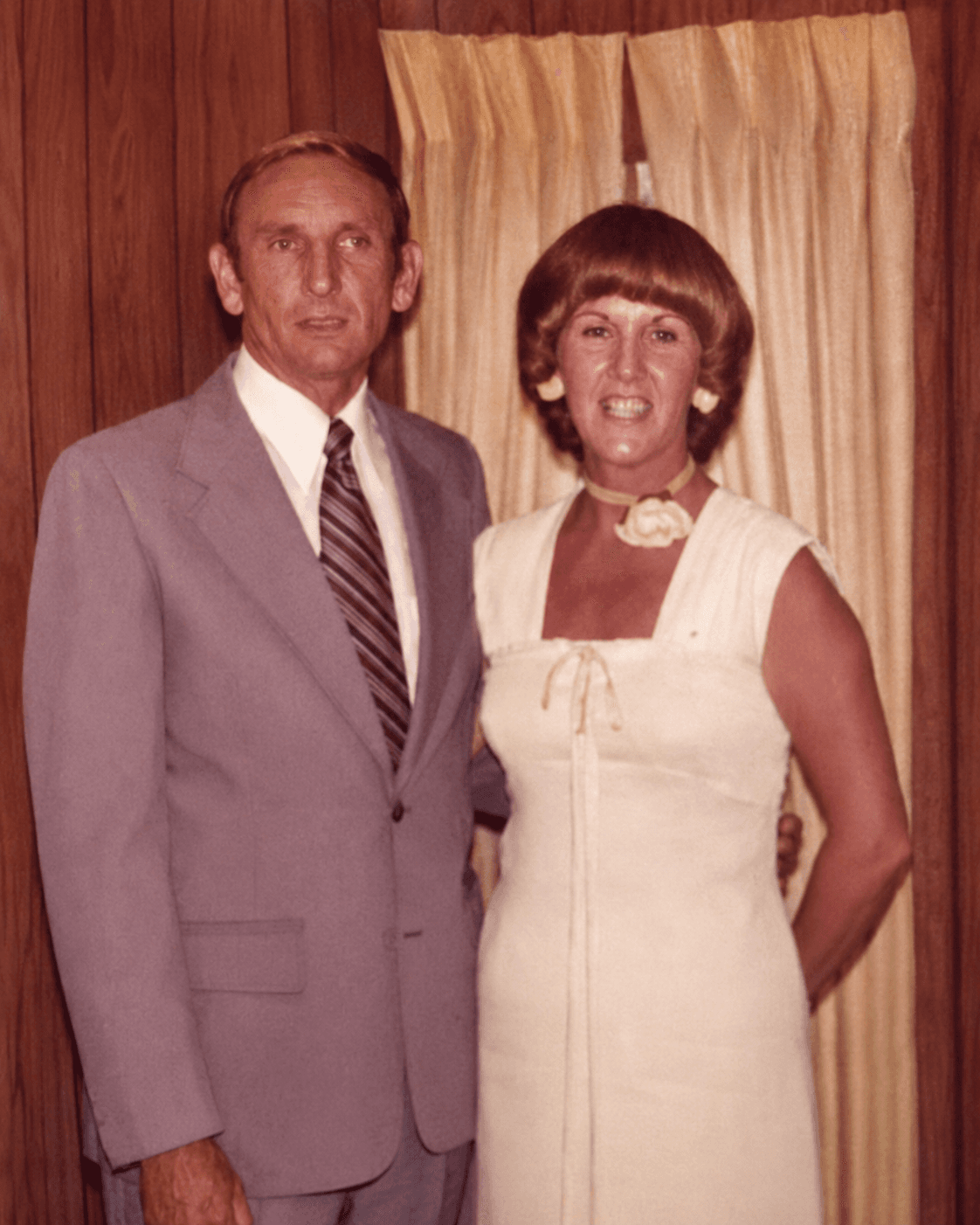 Clifford and Grace Davis in formal attire