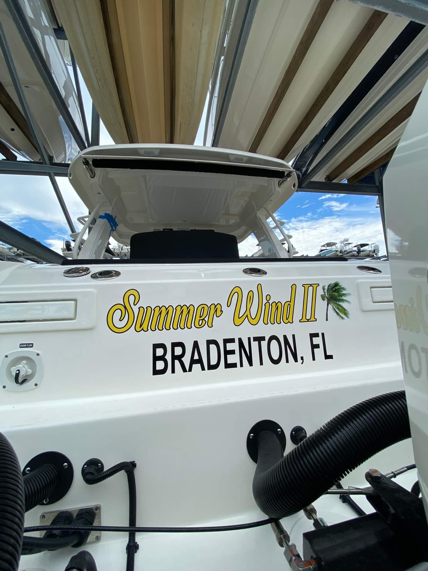 Summer Wind II boat name lettering Bradenton FL by ATD